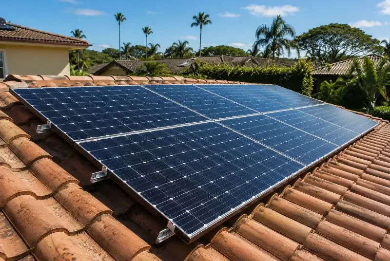 Installation de panneaux solaires à la Roche-Blanche